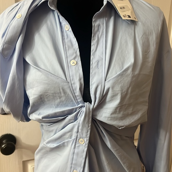 Zara twist front long sleeve shirt - Picture 6 of 8